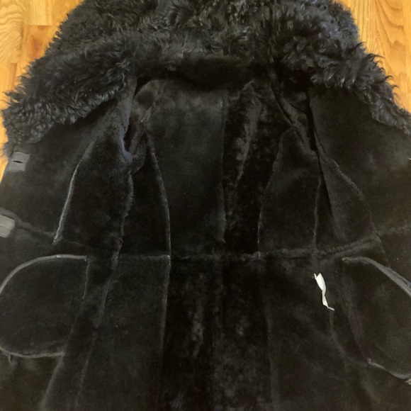 Black Shearling Coat - Picture 10 of 12